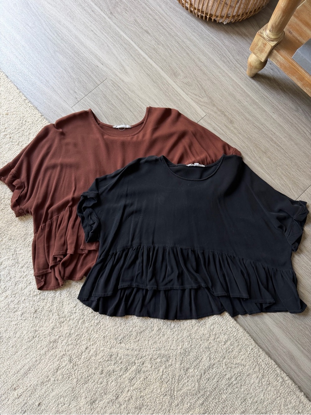 Boutique Set of 2 Peplum Tops